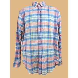 Vineyard Vines Mens Classic Fit Tucker Madras Shirt Medium